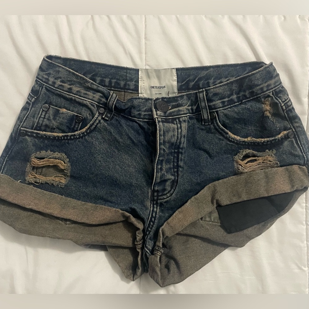One teaspoon Denim Distressed Women Shorts
